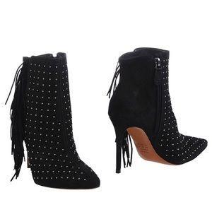Black suede ankle boots Size 8